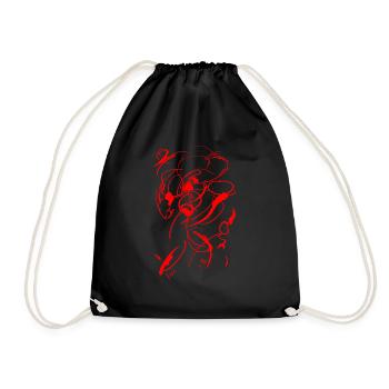 Stakt Background / Red - Drawstring Bag - black - Front