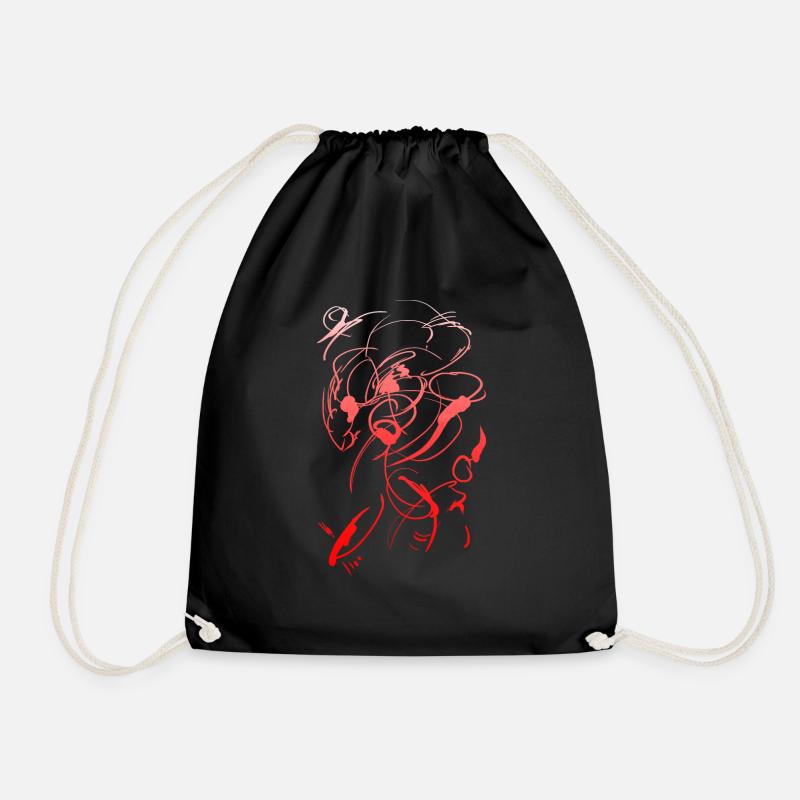 Abstrakt Fantasy Hintergrund - Turnbeutel - Schwarz