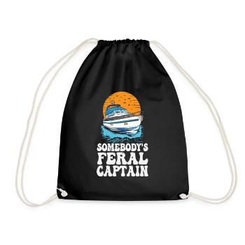 Somebody's Feral Captain Grumpy Pontoon King - Sac de sport léger - noir - Devant