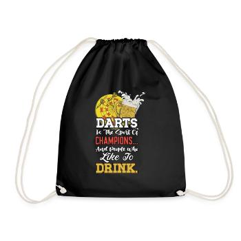 Sport von Leuten, die gerne Dart trinken - Turnbeutel - Schwarz - Vorne