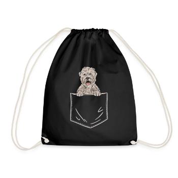 Terrier irlandais à enrobage doux - Sac de sport léger - noir - Devant