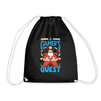 Mode inspirée du jeu Jeux sur le thème des Fêtes - Sac de sport léger - noir - Devant