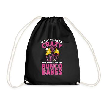 Bunco Dice Game - Drawstring Bag - black - Front