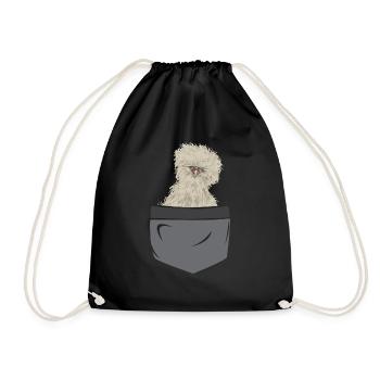 Seidenhuhn Poulet soyeux - Sac de sport léger - noir - Devant