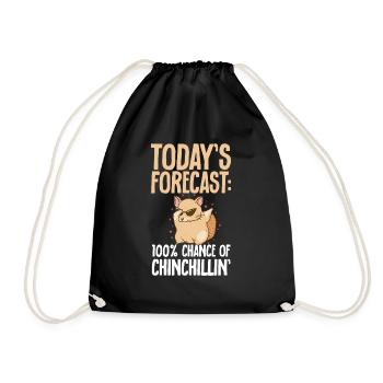 Chinchilla - Drawstring Bag - black - Front