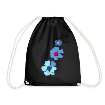 Floral Ornament - Drawstring Bag - black - Front
