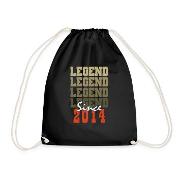 Cadeau 10e Anniversaire Vintage Né un mois de 2014 - Sac de sport léger - noir - Devant