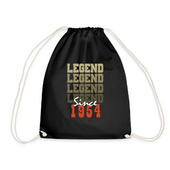 Cadeau 70e Anniversaire Vintage Né un mois de 1954 - Sac de sport léger - noir - Devant