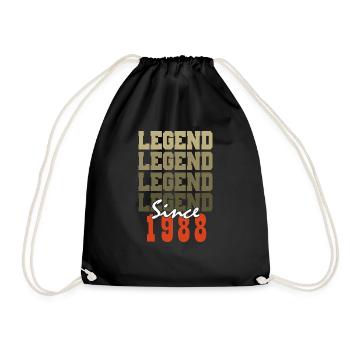 Cadeau 36e Anniversaire Vintage Né un mois de 1988 - Sac de sport léger - noir - Devant