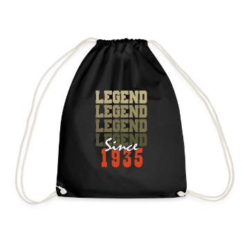 Cadeau 89e Anniversaire Vintage Né un mois de 1935 - Sac de sport léger - noir - Devant