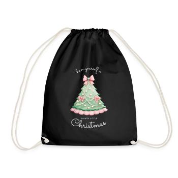 Kokette Tannenbaum T-Shirt - Turnbeutel - Schwarz - Vorne