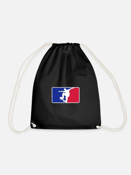 Skate logo - Drawstring Bag - black