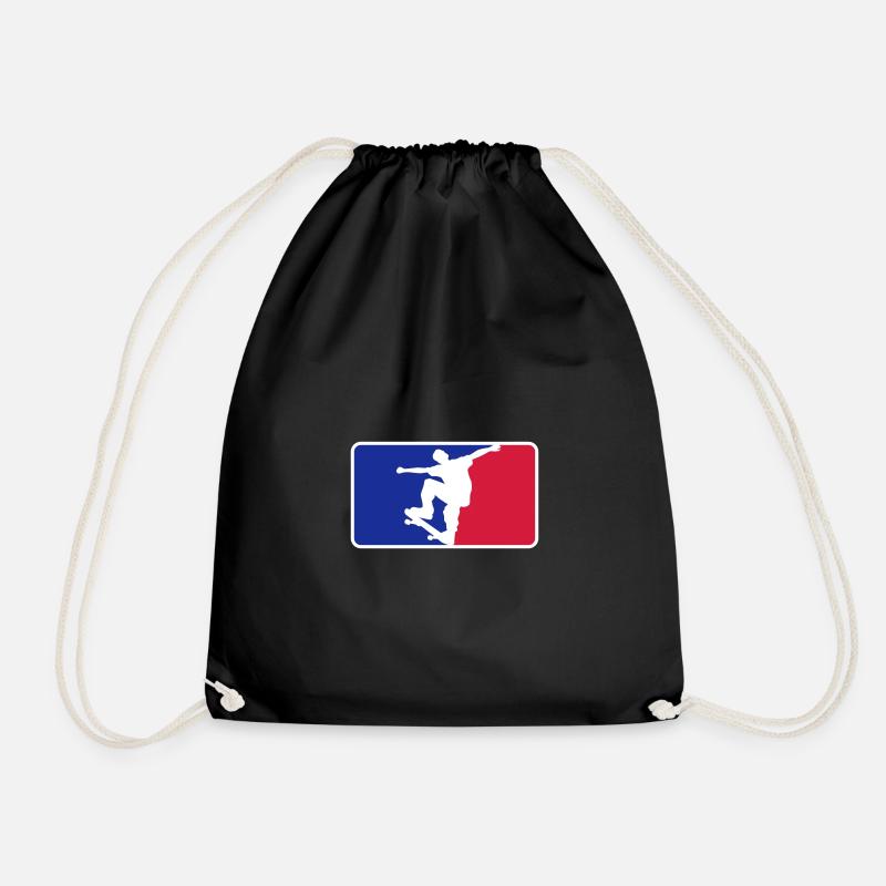 Skate logo - Drawstring Bag - black