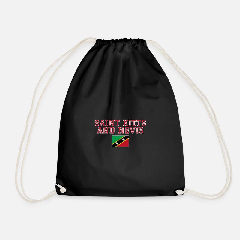 St. Kitts und Nevis - Turnbeutel - Schwarz