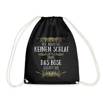 Das Böse schläft nie - Turnbeutel - Schwarz - Vorne