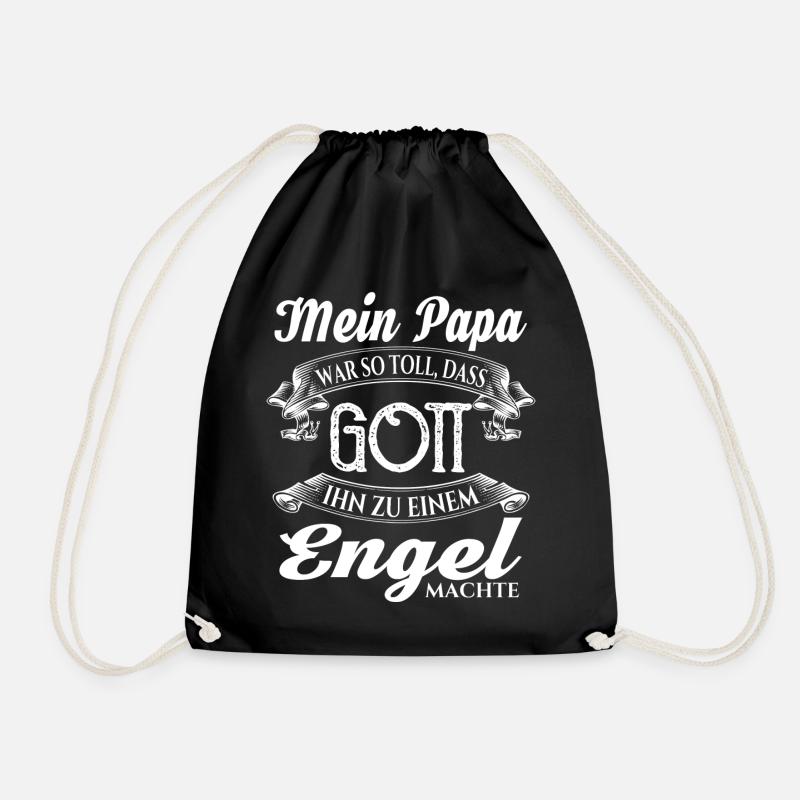 Papa war so toll, dass Gott ihn zum Engel machte - Turnbeutel - Schwarz