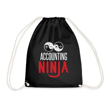 Accounting Ninja - Buchhaltung Finanzen Bilanz - Turnbeutel - Schwarz - Vorne