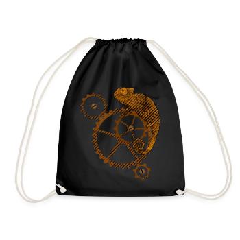 Steampunk Caméléon - Sac de sport léger - noir - Devant