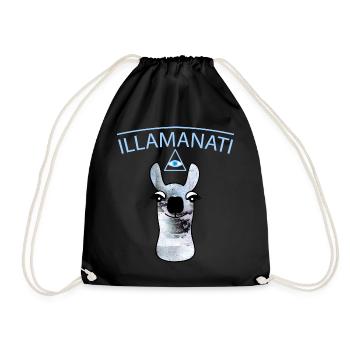 Illamanati (c) - Drawstring Bag - black - Front
