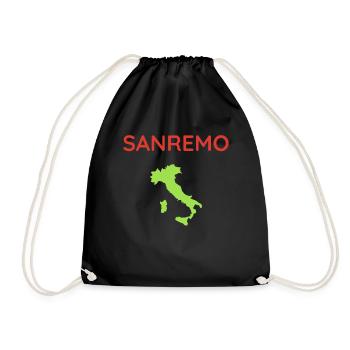 Sanremo Style – Dein exklusives Souvenir - Turnbeutel - Schwarz - Vorne