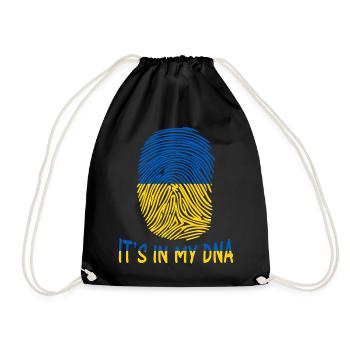 Flagge der Ukraine ist es in meiner DNA-Geschenk-Idee - Turnbeutel - Schwarz - Vorne