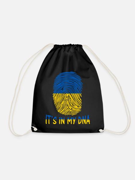 Flagge der Ukraine ist es in meiner DNA-Geschenk-Idee - Turnbeutel - Schwarz