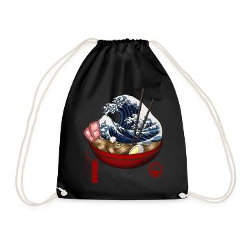 great ramen - Drawstring Bag - black - Front