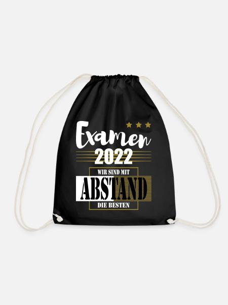 Examen 2022 Wir sind mit Abstand die Besten - Turnbeutel - Schwarz