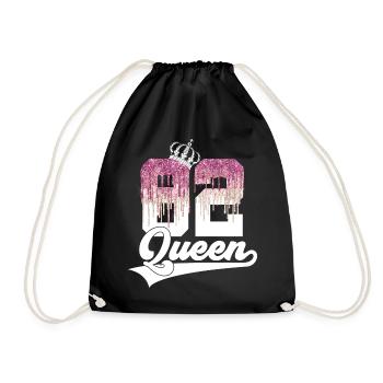 44TH BIRTHDAY 1982 QUEEN 82 - Drawstring Bag - black - Front