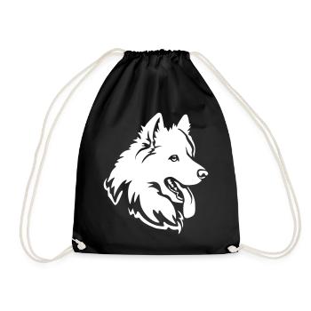 Tête samoyède « Black Edition » - Sac de sport léger - noir - Devant