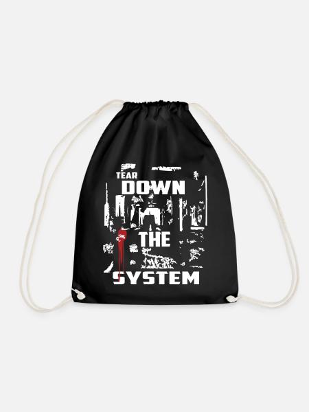 Zerstören Sie das System - Turnbeutel - Schwarz
