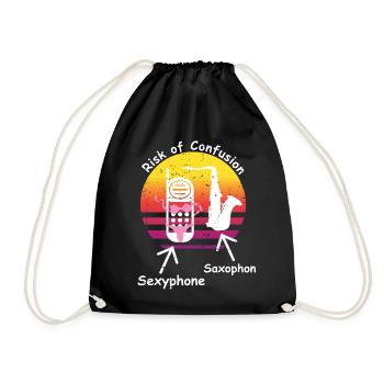 Saxophone et sexphone - Sac de sport léger - noir - Devant