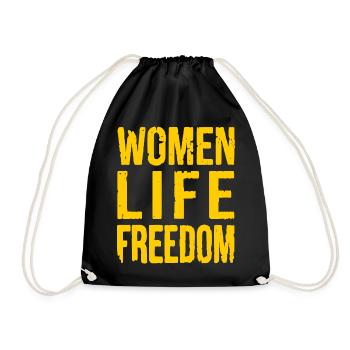 Women life freedom - Turnbeutel - Schwarz - Vorne