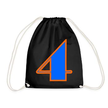 4 ANS,4e ANNIVERSAIRE,ANNIVERSAIRE 4 ANS,QUATRE - Sac de sport léger - noir - Devant