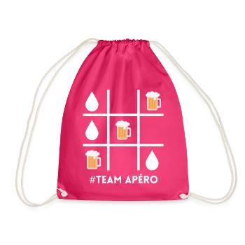 Aperitif team, beer, beer fan - Drawstring Bag - fuchsia - Front