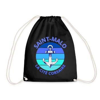 Saint-Malo, Brittany, the Corsair city - Drawstring Bag - black - Front