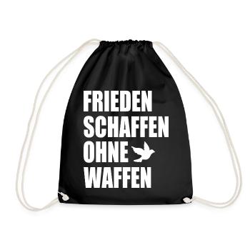 Frieden schaffen ohne waffen - Turnbeutel - Schwarz - Vorne