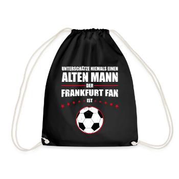 Alter Mann - Frankfurt Fan | Retro Vintage Design - Turnbeutel - Schwarz - Vorne