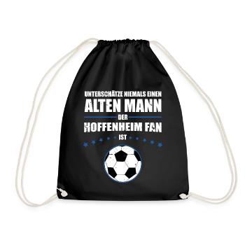 Alter Mann - Hoffenheim Fan | Retro Vintage Design - Turnbeutel - Schwarz - Vorne