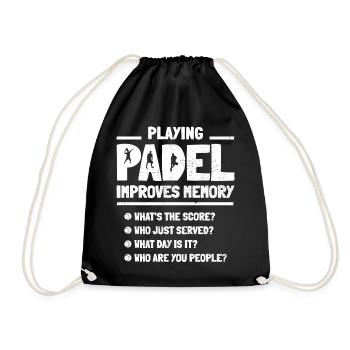 Jouer au padel aide à s’amuser dans la mémoire du padel - Sac de sport léger - noir - Devant