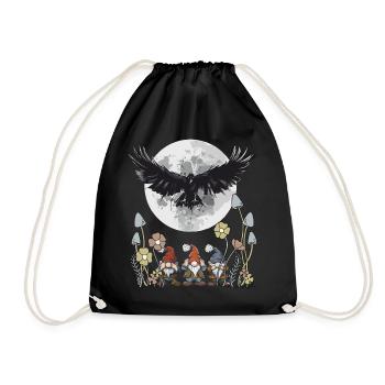 Moon Raven Fantasy Fairy Tale Character Troll Fable Child - Drawstring Bag - black - Front