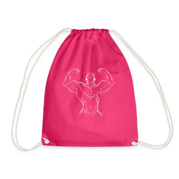 Tshirt de gymnastique drôle fitness entraînement gym - Sac de sport léger - fuchsia - Devant