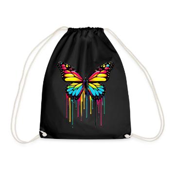 Schmetterling - Turnbeutel - Schwarz - Vorne