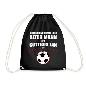 Alter Mann - Cottbus Fan | Retro Vintage Design - Turnbeutel - Schwarz - Vorne