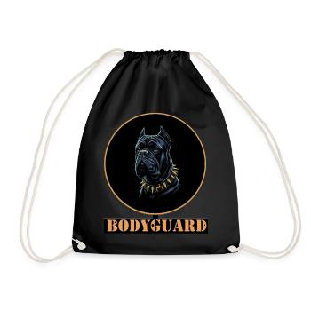 Bullmastiff Chien avec Collier à Pointes - noir - Sac de sport léger - noir - Devant
