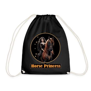 Princesse du cheval : Cavalier de nuit - Sac de sport léger - noir - Devant