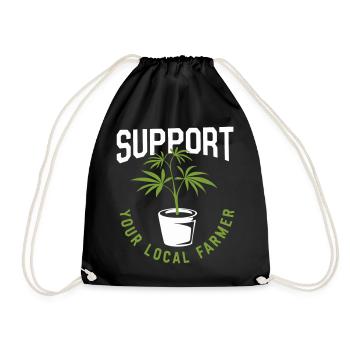 Soutenez votre producteur local de cannabis - Sac de sport léger - noir - Devant