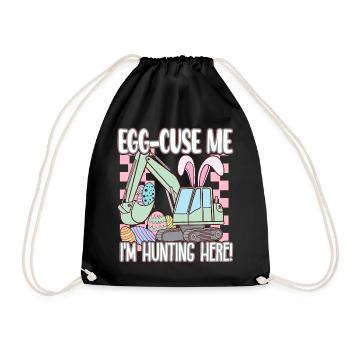 Egg cuse me Happy Easter - Drawstring Bag - black - Front