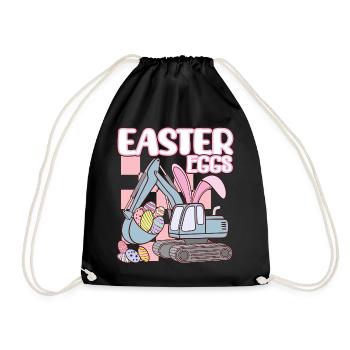 Easter eggs - Turnbeutel - Schwarz - Vorne