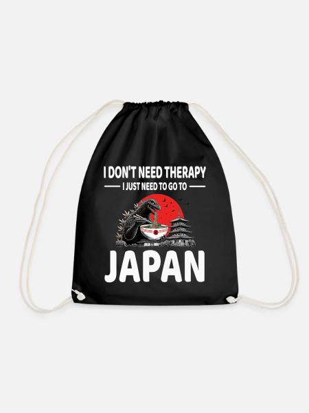 Japan - Drawstring Bag - black